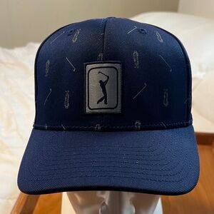 PGA Tour Navy Blue Performance Golf Cap with Icon Patch